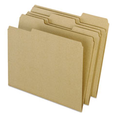 Recycled Paper File Folders, 1/3 Cut Top