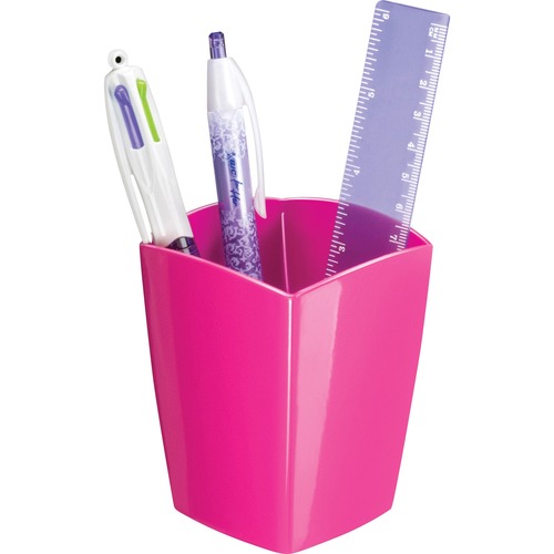 CEP  Pencil Cup, Freestanding, 2-9/10"Wx2-9/10"Lx3-3/4"H, Pink