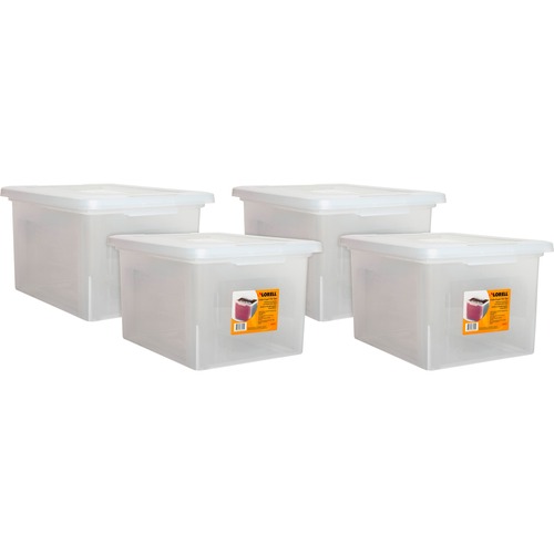 Lorell  File Boxes,Lgl/Ltr,Stackable,14-1/4"x18-1/8"x10-7/8",4/CT,CL
