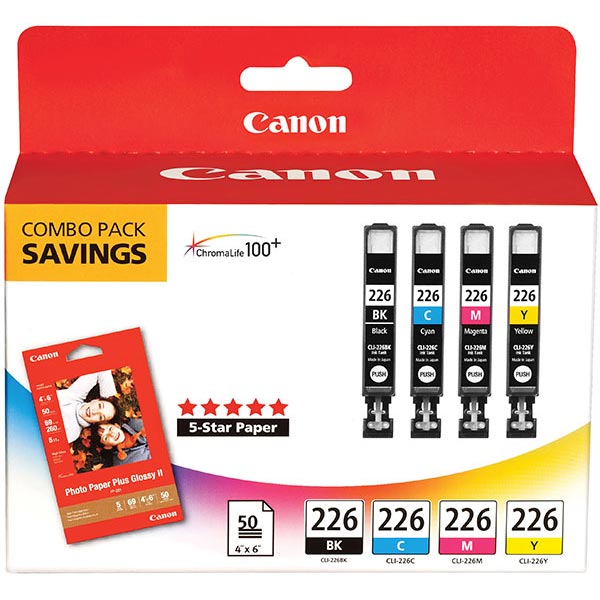 Canon 4546B007 (CLI-226) OEM Photo Color Ink Ink Tank (Multi Pack)