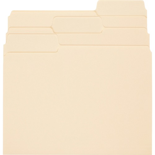 SuperTab Folders,Letter,1/3 Cut Tab,2-Ply,11pt,100/BX,Manila