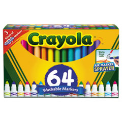 MARKERS,WASHABLE,64CT,AST