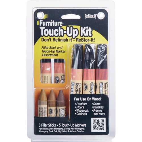 Furniture Repair Kit,5 Touch up Markers,3 Filler Sticks,AST