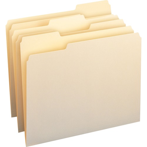 Antimicrobial Folders,1/3 Assorted,1-Ply,Ltr,100/BX,Manila