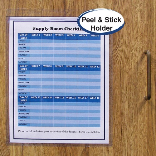 Shop Ticket Holder,Self Adhesive,9"x12",50/BX, Clear