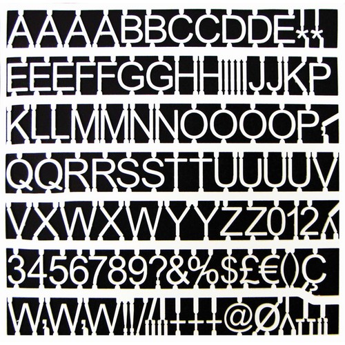 Bi-silque Letters/Numbers/Symbols Set, White