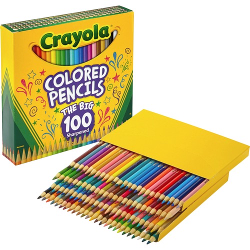 Crayola Colored Pencils, Sharpened, 100/ST, AST