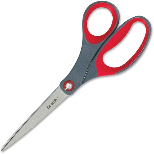 Scissors, Precision, 8" Straight, Gray/Red