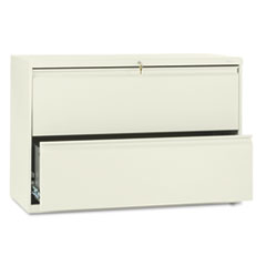 2-Drawer, Lateral File W/Lock, 42"x19-1/4"x28-3/8", Putty