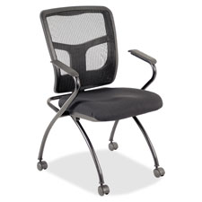 The HON Company  Stacking Chair,w/Glides,25"x21-3/4"x33-1/2",Centurion Black