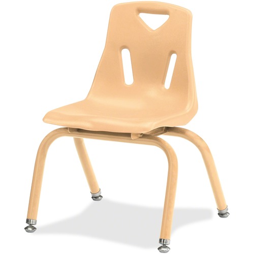Plastic Stacking Chairs, 12" H, Camel