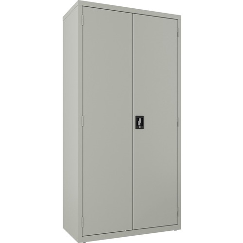 Lorell  Wardrobe, Double Door, Lockable, 36"Wx18"Lx72"H, Light Gray