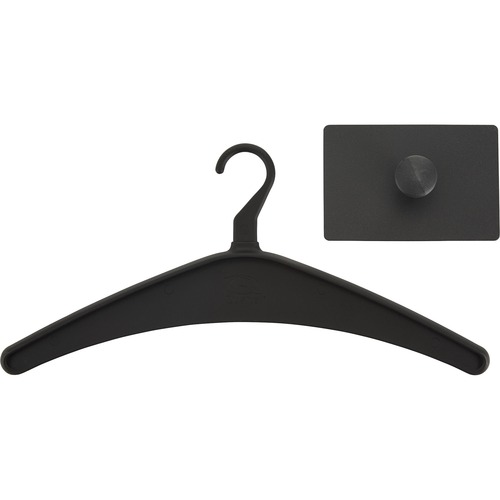 Magnetic Coat Hook, Hanger Included, Black