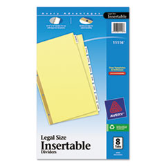 DIVIDERS,INSERT,8-TAB,CLEAR