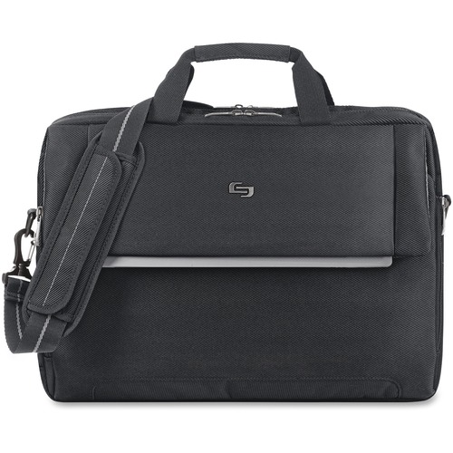 Urban Laptop Briefcase, 4-1/4"x17-1/4"x12-1/2", BK