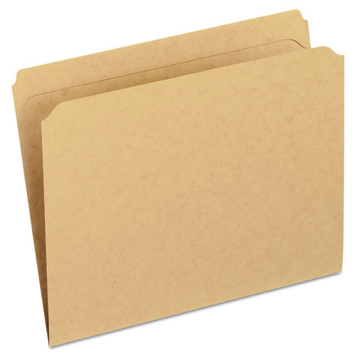Two-Ply Dark Kraft File Folders, Straigh