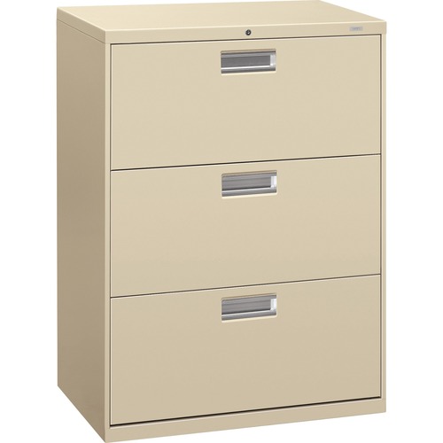 3 Drawer Lateral File W/Lock, 30"x19-1/4"x40-7/8", Putty