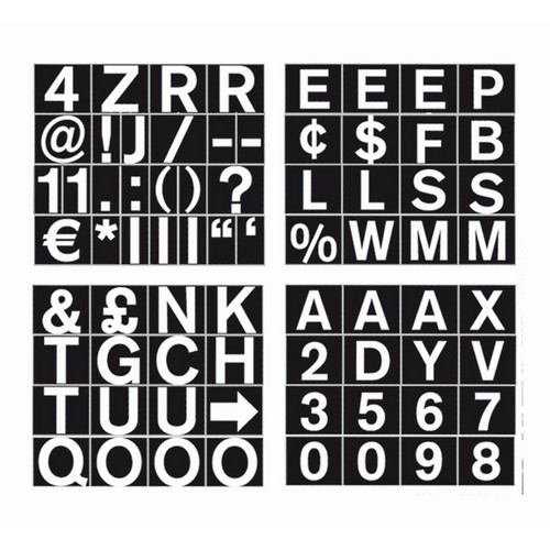 Bi-silque Letters/Numbers/Symbols Set, White