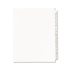 Legal Divider W/Letter "A-Z", Side Tab, 11"x8-1/2"