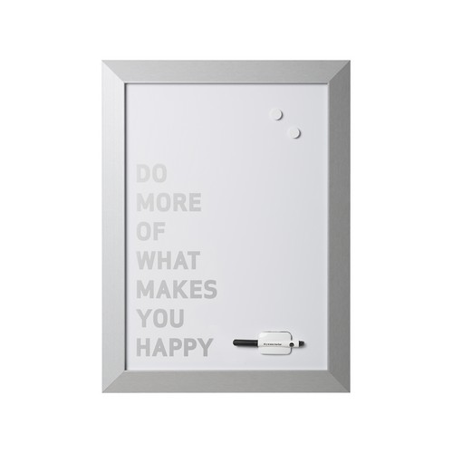 Quote Magnetic Dry Erase Board, DO MORE..., Silver Frame, 18 x 24 Inches