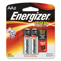 Eveready Battery Co Inc  Batteries, AA, Energizer, Alkaline, 2/PK, BKSR