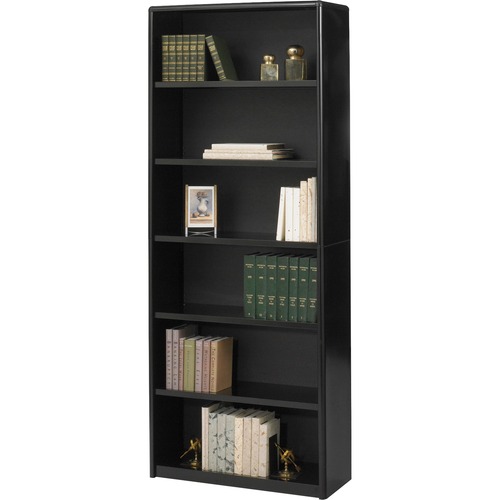 6 Shelf Bookcase, 31-3/4"Wx13-1/2"Dx80"H, Black