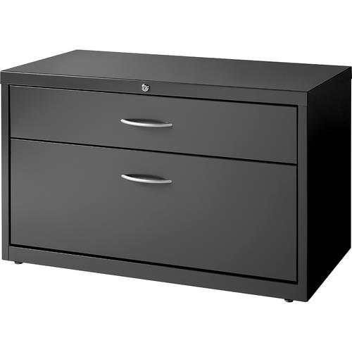 Lorell  Lateral Credenza, 2 Drawers, 36"x18-5/8"x22", Charcoal