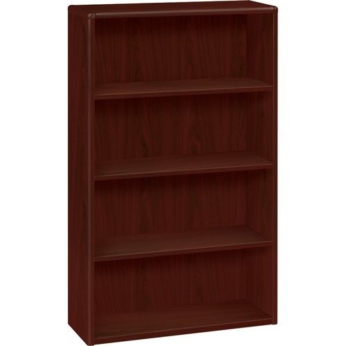 The HON Company  4-Shelf Bookcase, 36"x13-1/8"x57-1/8", Mahogany