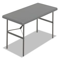 Folding Table, 48"x24"x29", Charcoal