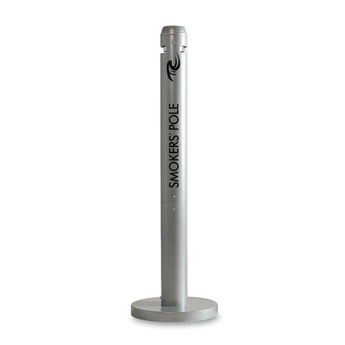 Freestanding Smoker's Pole,14-1/4" Base,4"x41",SR Metallic