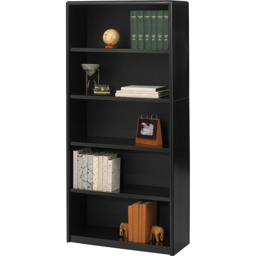 5 Shelf Bookcase, 31-3/4"Wx13-1/2"Dx67"H, Black
