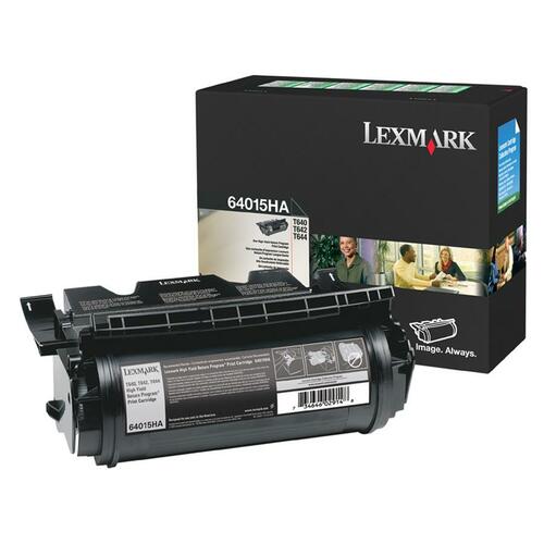 Genuine OEM Lexmark 64015HA High Yield Black Return Program Laser/Fax Toner (21000 page yield)