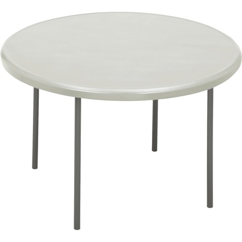 Round Folding Table, 600 lb Cap., 48"x29", Platinum