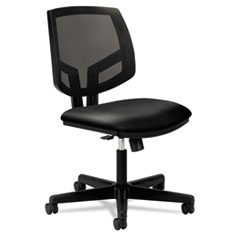 Mesh Task Chair,Synchro Tilt,24-1/4"x25"x39",BK Leather