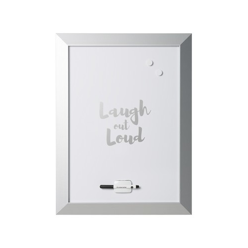 Quote Magnetic Dry Erase Board, LOL, Silver Frame, 18 x 24 Inches