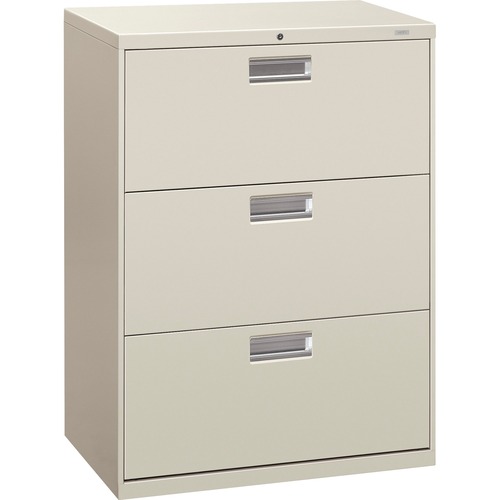 3 Drawer Lateral File W/Lock, 30"x19-1/4"x40-7/8", Gray