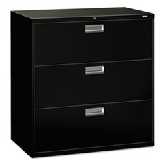 The HON Company  3 Drawer Lateral File, W/Lock, 42"x19-1/4"x40-7/8", Black