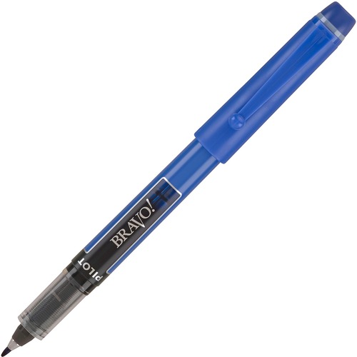 Pilot  Bravo Liquid Ink Marker Pen, Bold Point, Blue Ink