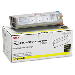 Genuine OEM Okidata 41963001 (Type C4) Yellow Laser/Fax Toner