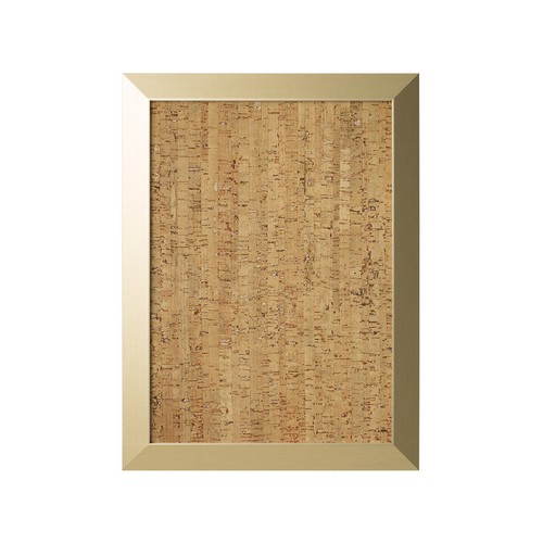 Decorative Cork Bulletin/Pin Board, Gold Frame, 18 x 24 Inches