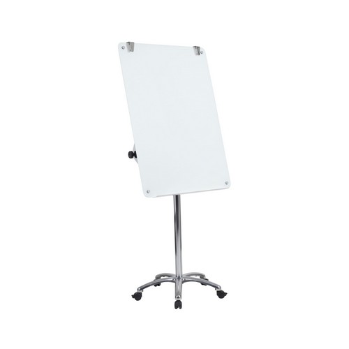 Magnetic Dry Erase Mobile Glass Easel, 27.5" x 39.4"