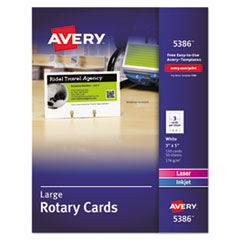 5386, CARD,LSR,RTRY3X5,3/SH,WHT, AVE5386