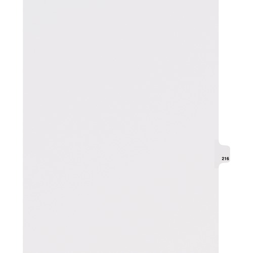 Avery  Dividers, "216", Side Tab, 8-1/2"x11", 25/PK, White