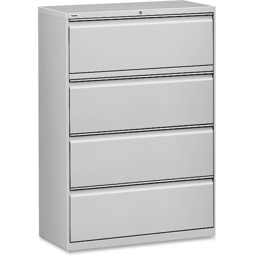 Lorell  Lateral File, 4-Drawer, 36"x18-5/8"x52-1/2", Lt Gray