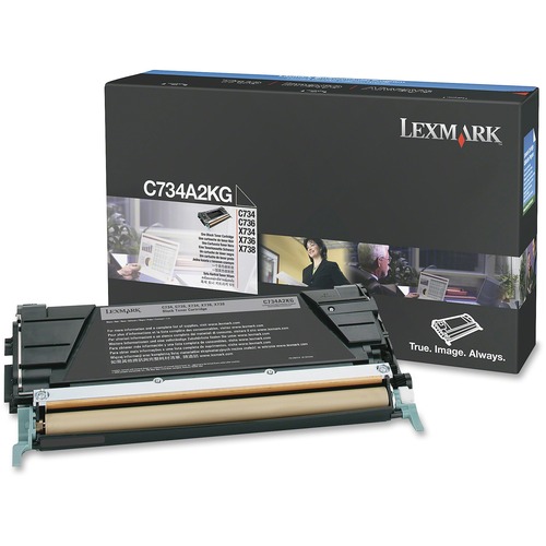 Genuine OEM Lexmark C734A2KG Black Toner Cartridge (8,000 page yield)