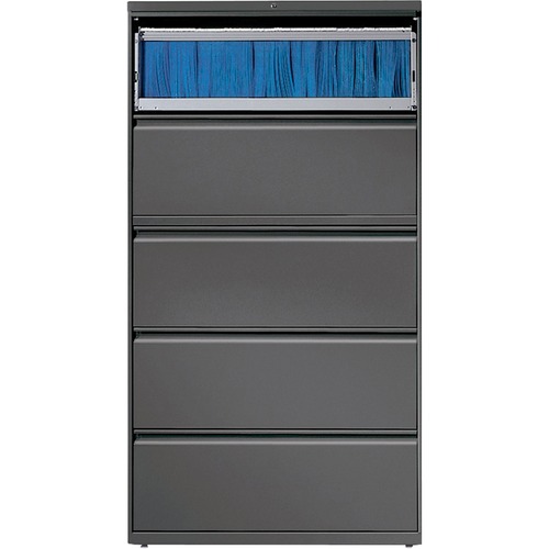 Lorell  Lateral File,5-Drawer,36"x18-5/8"x67-11/16",Charcoal
