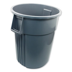 55-Gallon Container, 26-3/4"Wx26-3/4"Lx33"H, Gray