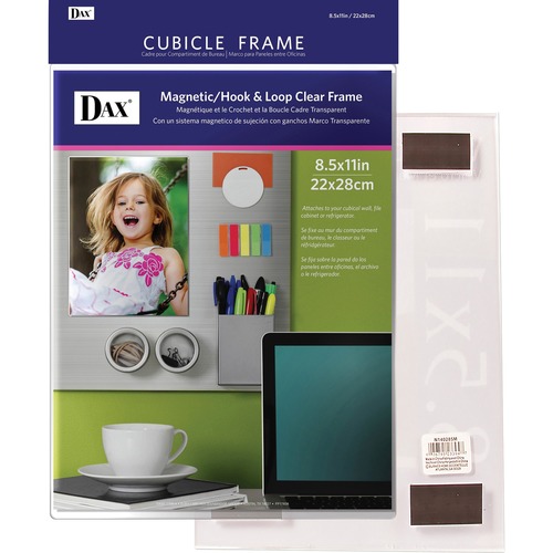 Magnetic Cubicle Frame, Acrylic, 8-1/2"x11", Clear