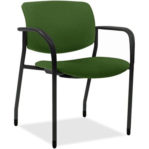 Lorell  Stacking Chairs, w/Arms, Fabric, 25-1/2"x25"x33", 2/CT, FRN