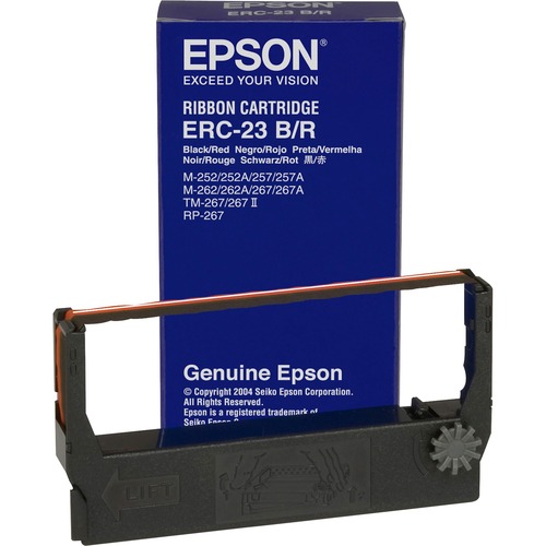 Genuine OEM Epson ERC-23BR Black-Red POS Ribbon (6 pk)